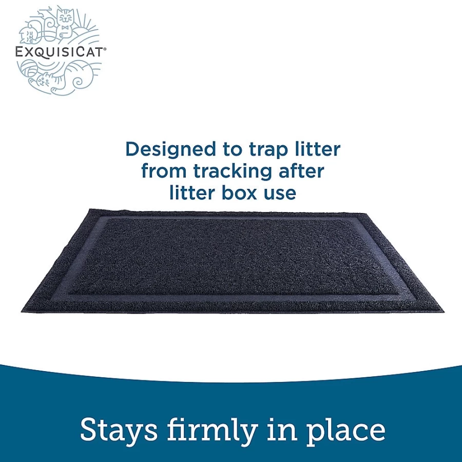 PetSmart ExquisiCat Blue Scatter Control Cat Litter Mat for Mess-Free Litter Areas
