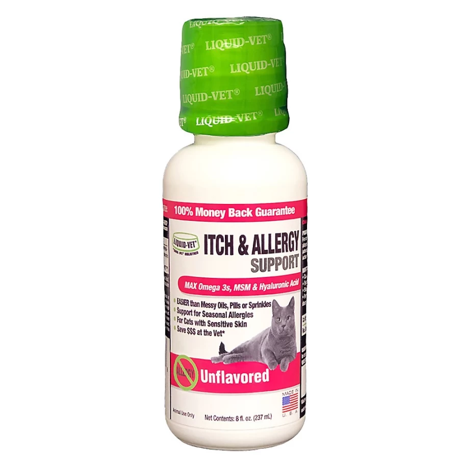 PetSmart Liquid-Vet Itch & Allergy Relief Cat Supplement - Plain Formula for Skin Health