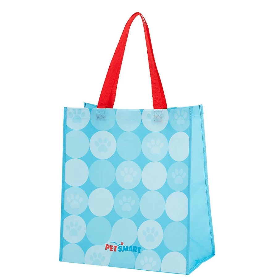 PetSmart Reusable Shopping Tote Bag with Paw Print Design - Eco-Friendly Grocery Tote