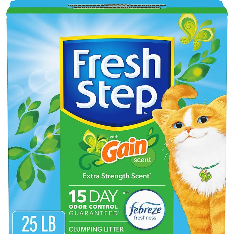 PetSmart Fresh Step Clumping Clay Cat Litter with Febreze Original Scent - Low Dust, Long-Lasting Odor Control