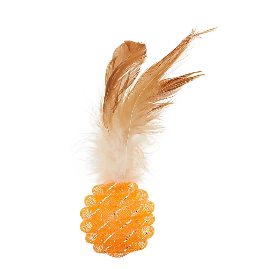 PetSmart Whisker City Interactive Feather Cat Toy with Mesh Ball for Play & Exercise