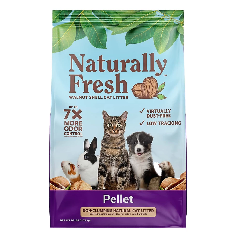 PetSmart Naturally Fresh Low Dust Walnut Cat Litter Pellets - Natural, Non-Clumping, Minimal Tracking