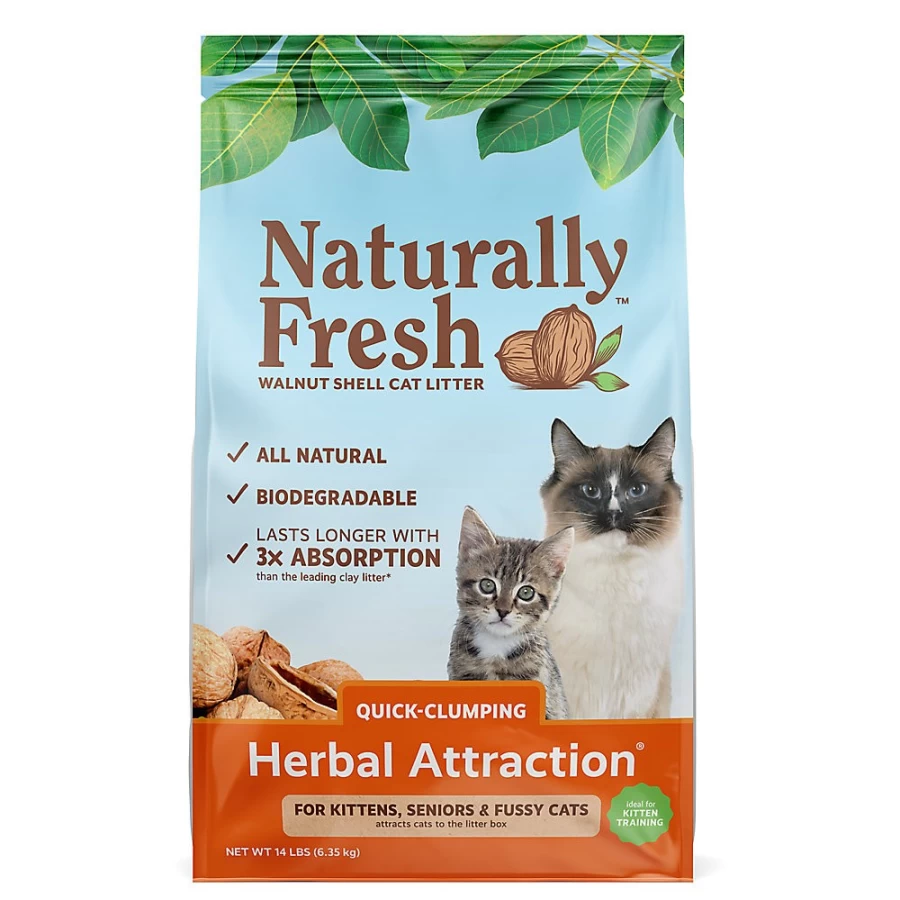 PetSmart Naturally Fresh Clumping Walnut Cat Litter - Low Dust, Eco-Friendly, Natural Odor Control