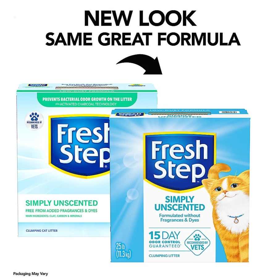 PetSmart Fresh Step Simply Unscented Clumping Clay Cat Litter - Low Dust, Non-Tracking, Odor Control