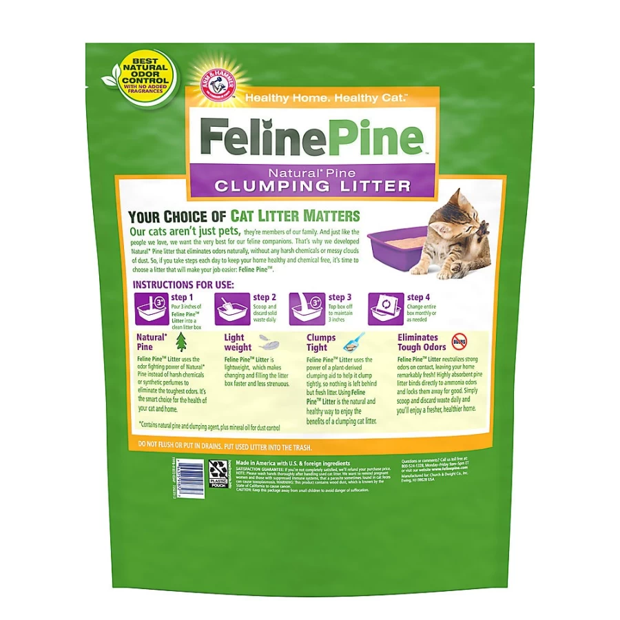 PetSmart Feline Pine Scented Clumping Cat Litter - Natural, Lightweight Pine Pellet Litter for Odor Control