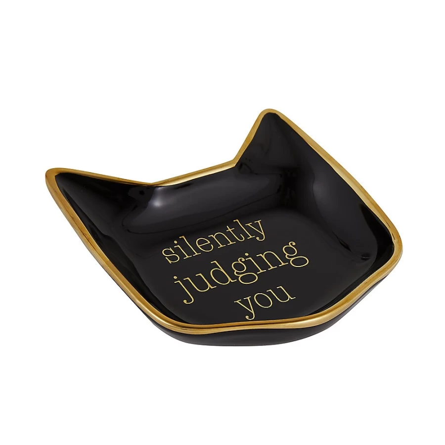 PetSmart Non-Slip Ceramic Cat Saucer Dish - 0.5 Cup Capacity, Whisker City Design
