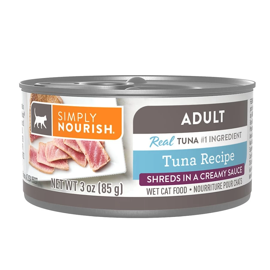 PetSmart Simply Nourish Natural With Grain Adult Wet Cat Food in Creamy Sauce - Shreds Recipe