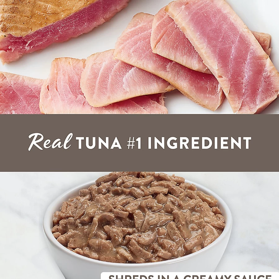 PetSmart Simply Nourish Natural With Grain Adult Wet Cat Food in Creamy Sauce - Shreds Recipe
