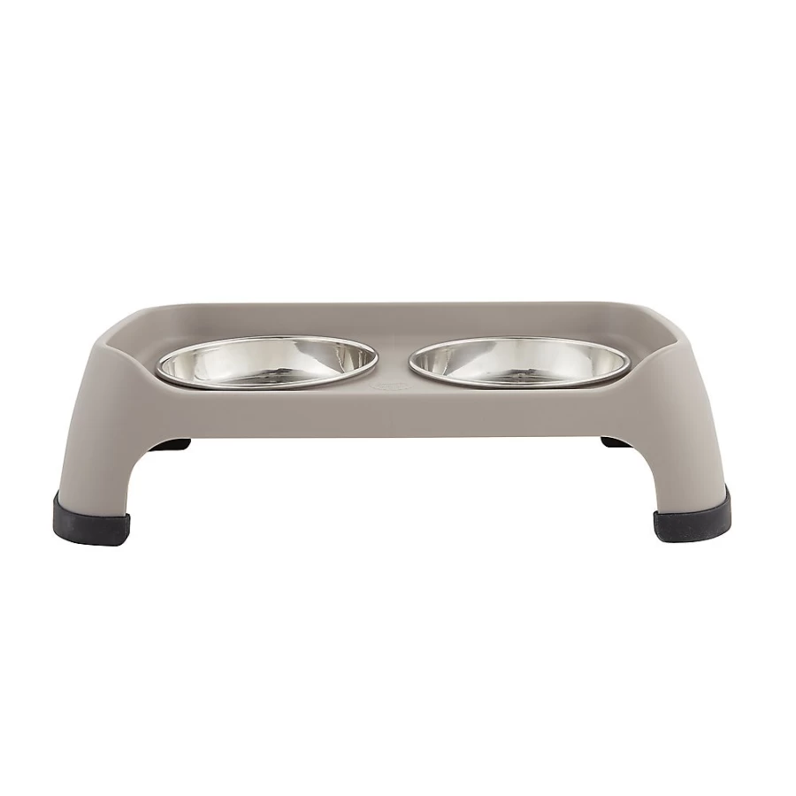 PetSmart Whisker City Elevated Double Cat Bowl - Foldable Diner for Cats