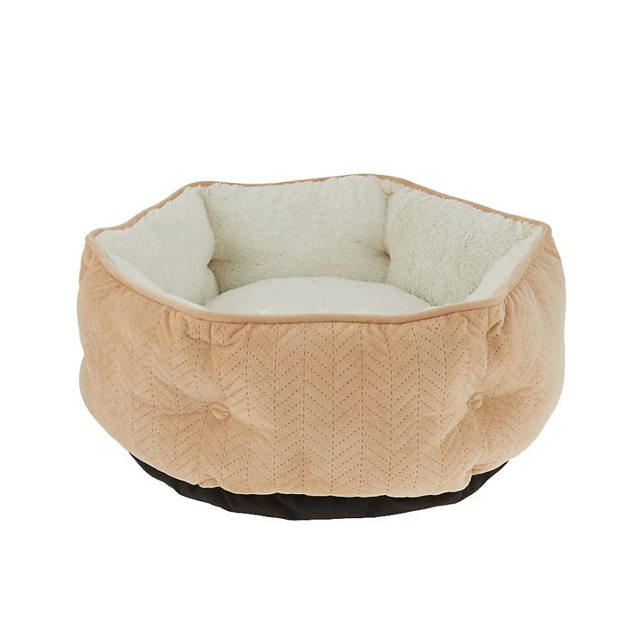 PetSmart Whisker City Hexagon Chevron Cat Bed - Cozy Cuddler Pet Bed for Cats