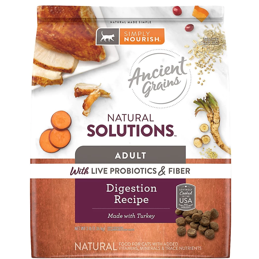 PetSmart Simply Nourish Natural Digestive Support Dry Cat Food with Turkey & Whole Grains for Healthy Digestion
