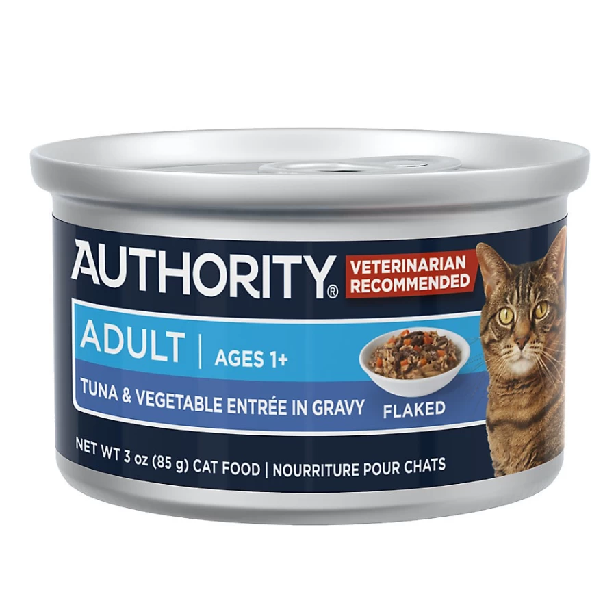 PetSmart Authority Everyday Health Cat Wet Food - 3 Oz, Flaked in Gravy, With-Grain Recipe for Adult Cats
