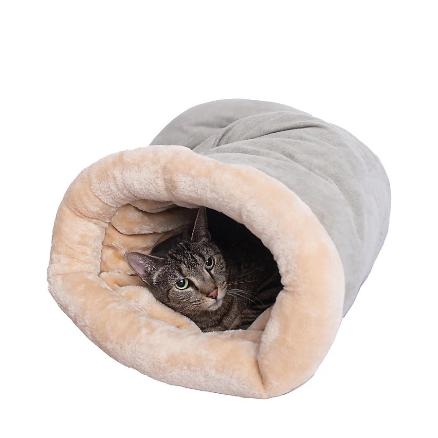 PetSmart Armarkat Sage Green Faux Suede Cat Bed - Cozy Warm Sleeping Cave for Cats