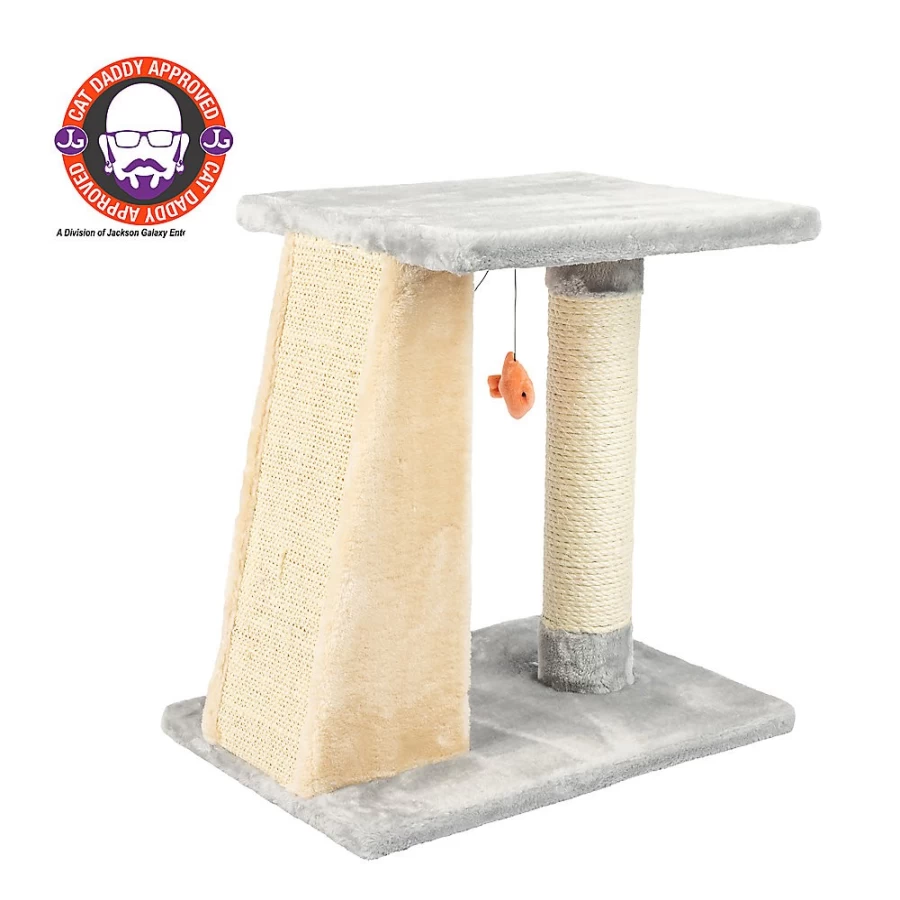 PetSmart Armarkat 20-inch 2-Tier Real Wood Cat Scratcher with Scratching Posts, Gray