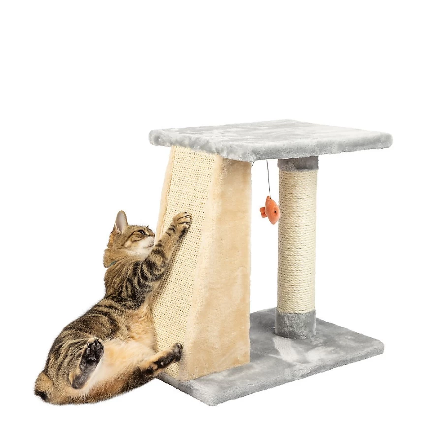PetSmart Armarkat 20-inch 2-Tier Real Wood Cat Scratcher with Scratching Posts, Gray
