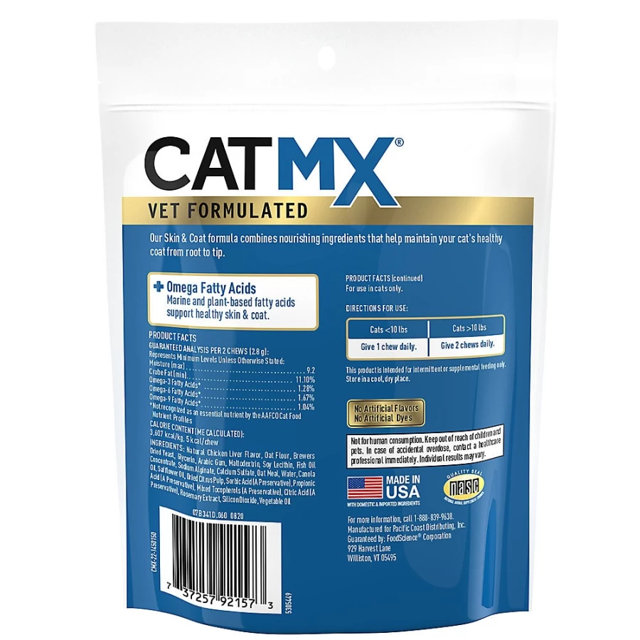 PetSmart Vet Formulated Omega-3 Soft Chews for Cats - Chicken Liver Flavor, Supports Skin & Coat Health