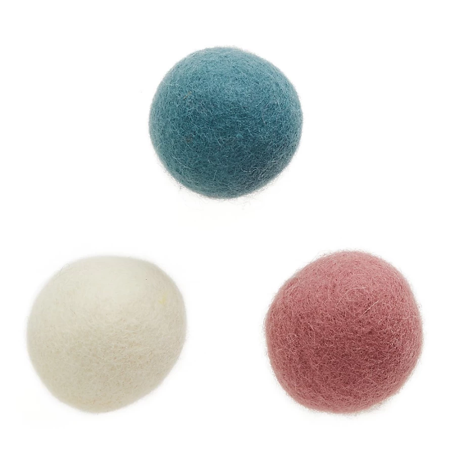 PetSmart Whisker City 3-Pack Wool Cat Toys for Play & Exercise - Natural Fiber Cat Balls, Interactive Kitty Play