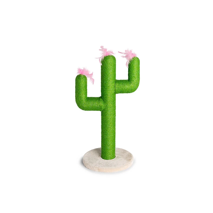 PetSmart Whisker City 26-inch Green Cactus Cat Scratcher - Durable Cat Scratching Post for Indoor Cats