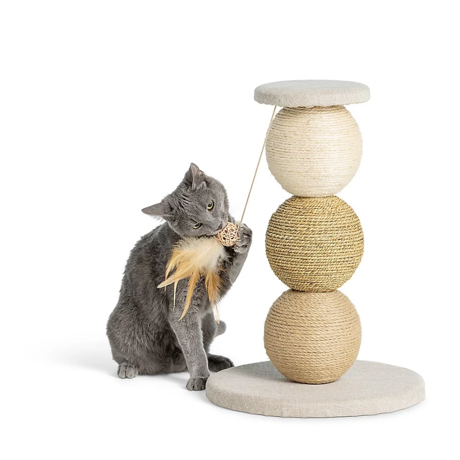 PetSmart Whisker City 19-inch Cat Scratching Post with 3 Balls for Play and Clawing