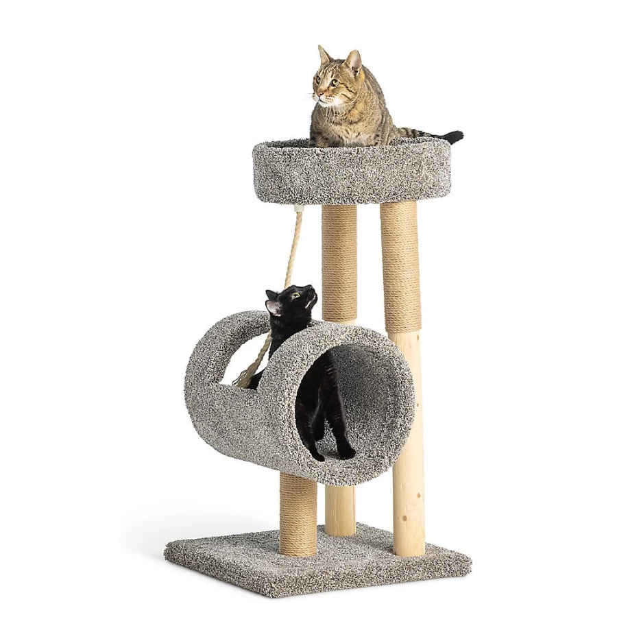 PetSmart Whisker City 37-inch Faux Fur Cat Tree with Posh Pad, Assorted Colors