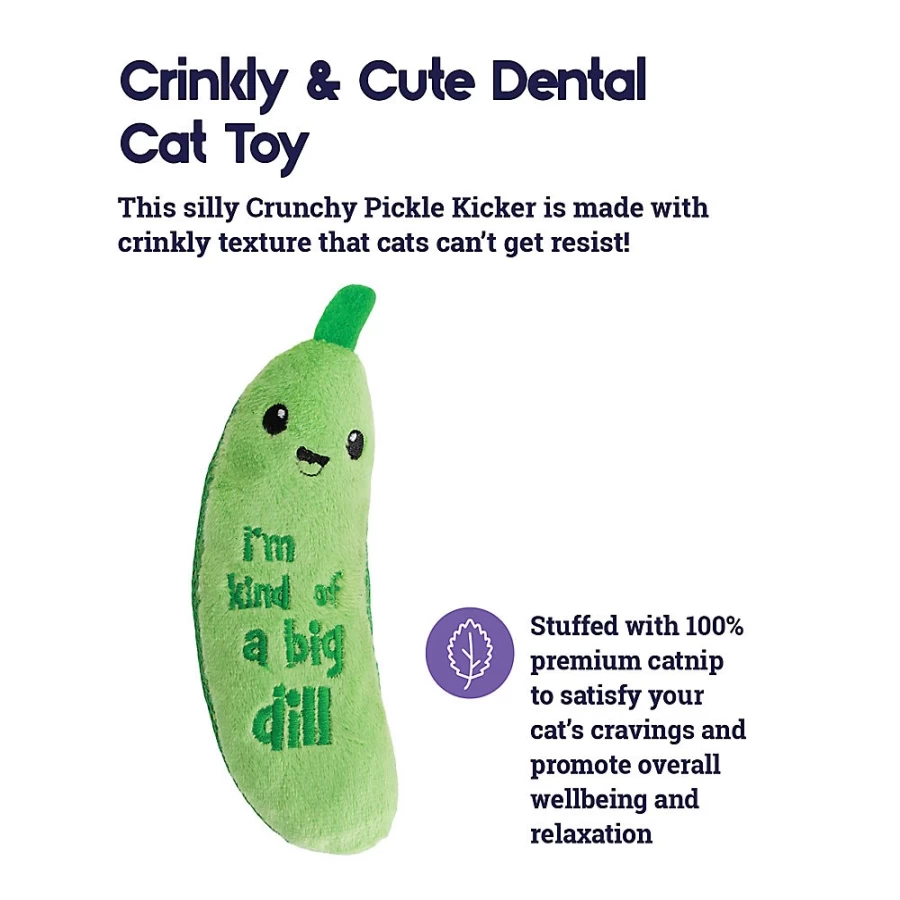 PetSmart Crunchy Catnip Pickle Toy for Cats - Fun & Interactive Petstages Cat Toy