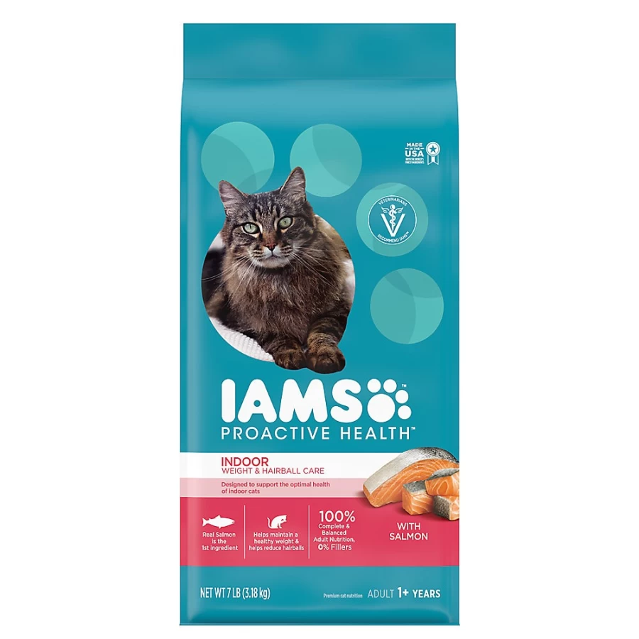 PetSmart Proactive Health Indoor Adult Dry Cat Food for Weight & Hairball Care - Salmon Recipe by IAMStrade