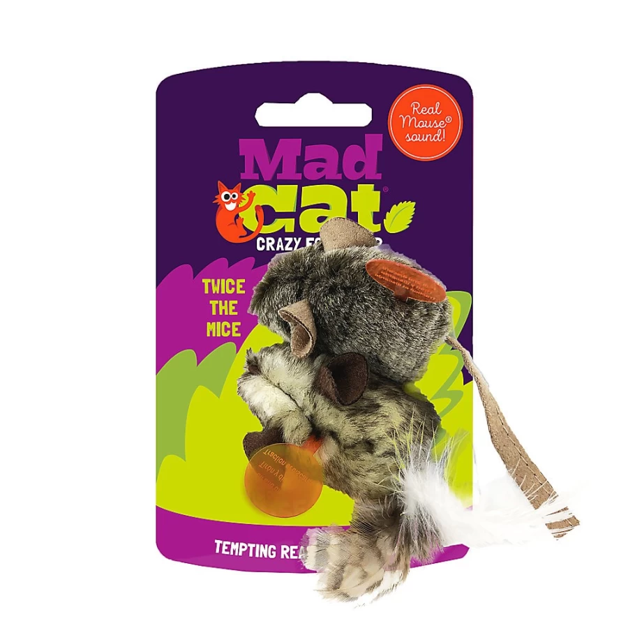 PetSmart Mad Cat Twice the Mice Catnip Cat Toy - 2 Pack Interactive Play for Kittens