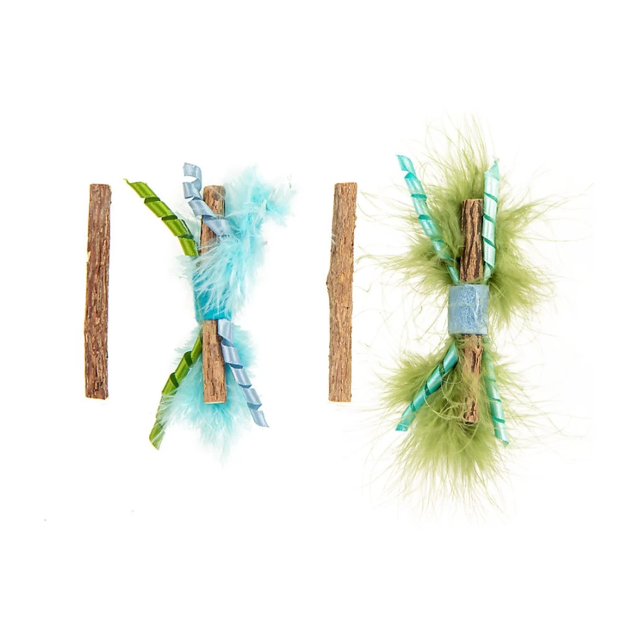 PetSmart Silvervine Cat Toys - 4 Pack Crazed Cat Sticks by Petlinks for Playful Kitties