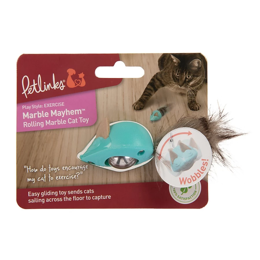 PetSmart Marble Mayhem Interactive Rolling Cat Toy for Playful Pets