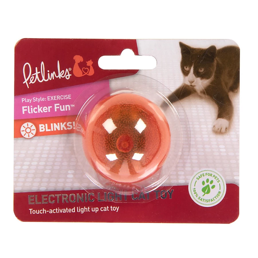 PetSmart Electronic Cat Toy - Flicker Fun Laser Light Ball for Cats Interactive Play