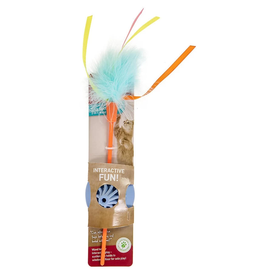 PetSmart 2-in-1 Silly Suction Wand Interactive Cat Toy for Play & Exercise