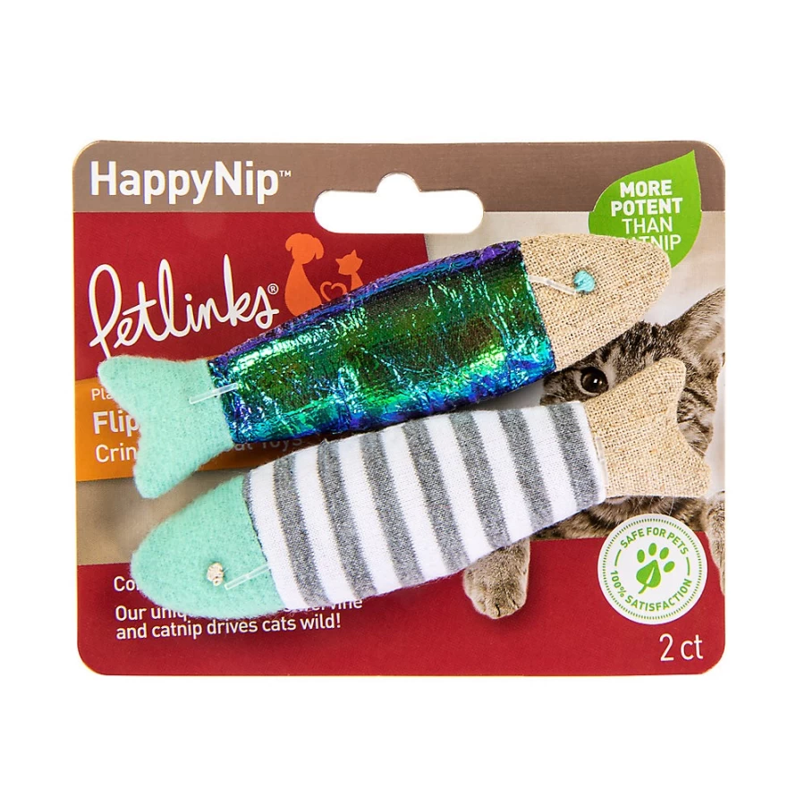 PetSmart Flipper Fish Cat Toy with Silvervine & Catnip - Interactive 2-Pack for Playful Kitties