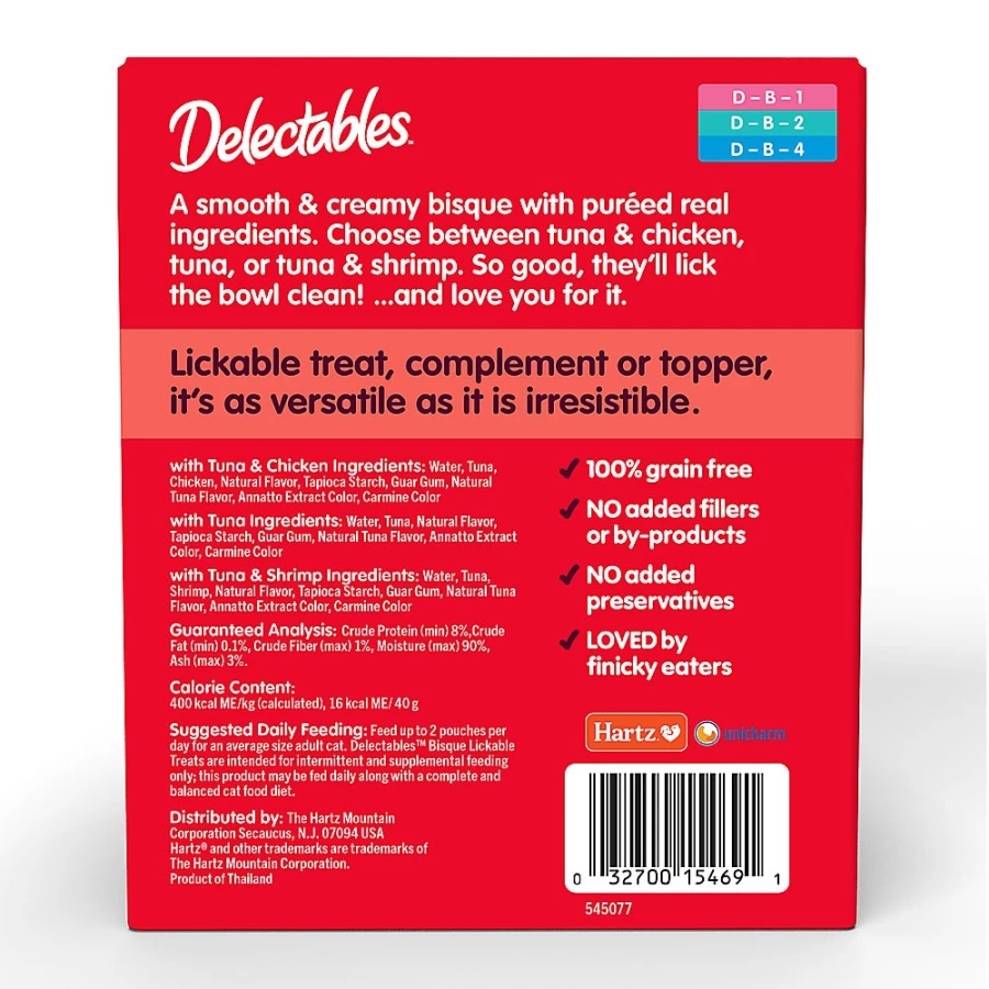 "PetSmart Lickable Bisque Cat Treats Variety Pack - 12 Count, Delicious & Irresistible for Cats"