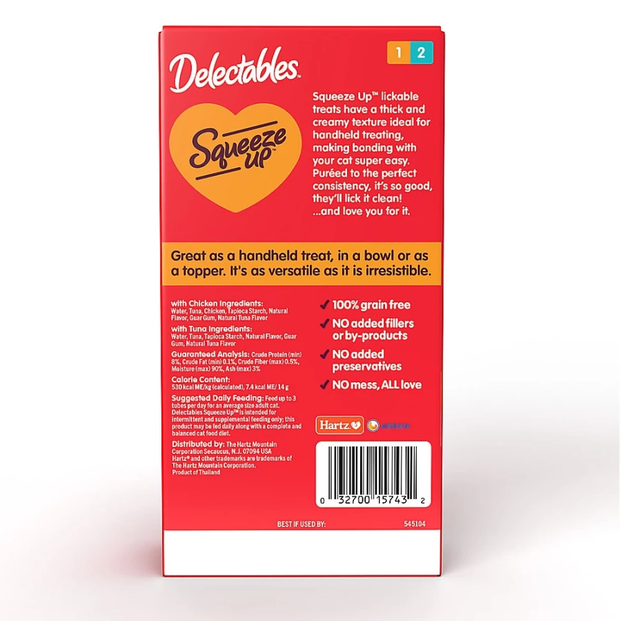 "PetSmart Lickable Squeeze Up Cat Treats Variety Pack - 10 Tubes, Creamy & Irresistible"