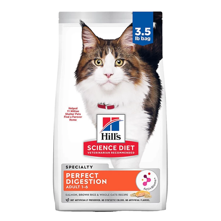 PetSmart Hill's Science Diet Perfect Digestion Adult Dry Cat Food with Salmon for Sensitive Stomachs