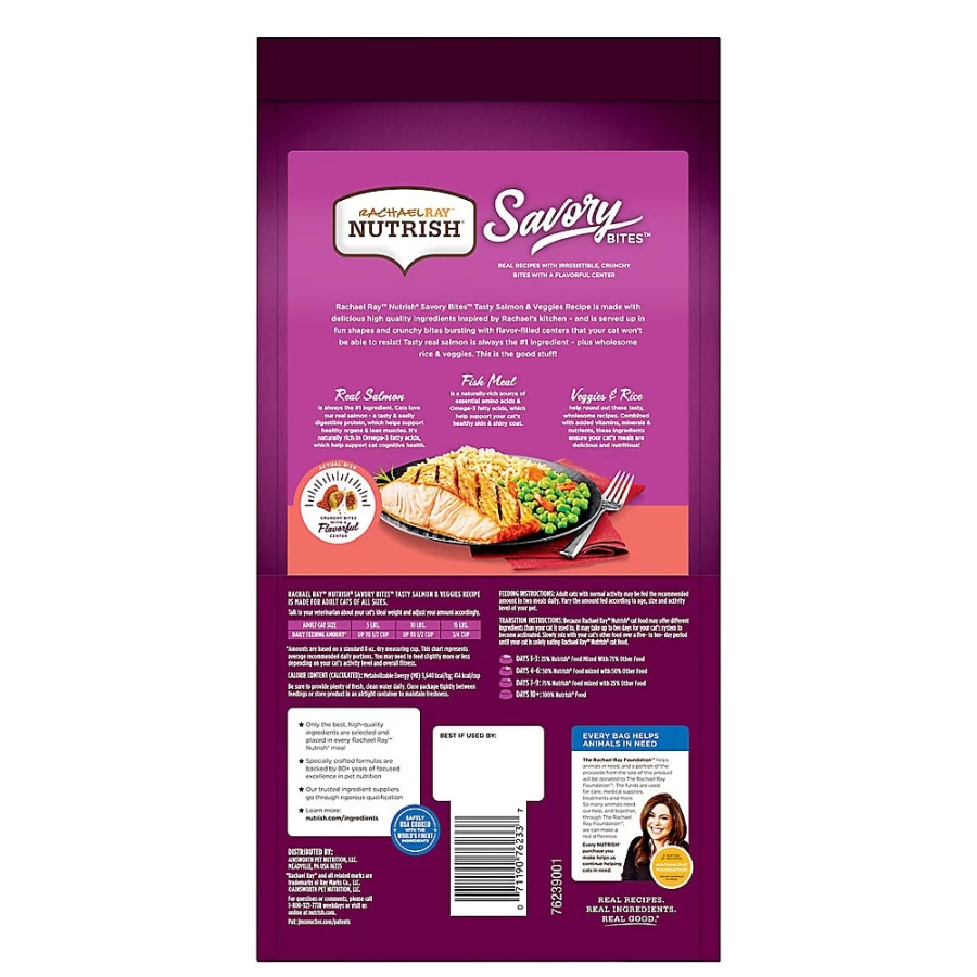 PetSmart Rachael Ray Nutrish Savory Bites Salmon & Veggies Dry Cat Food for Adult Cats