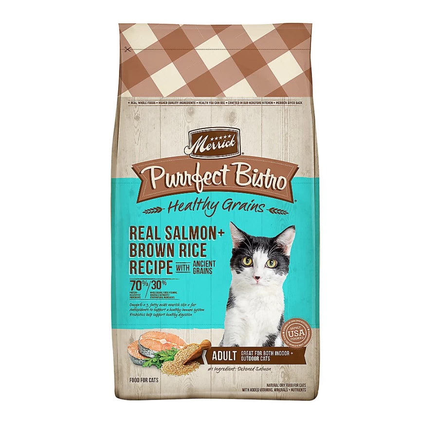PetSmart Merrick Purrfect Bistro Salmon Dry Cat Food for All Life Stages - Natural, No Artificial Colors or Flavors