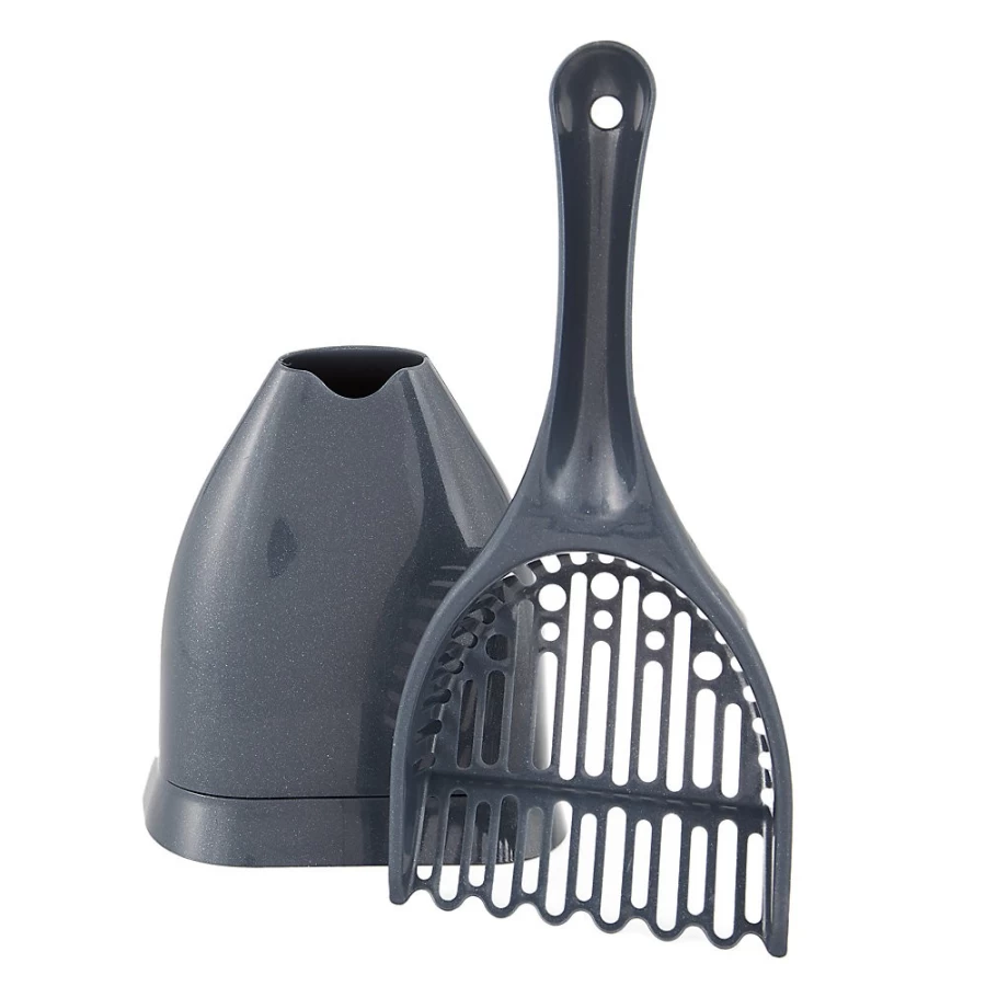 PetSmart ExquisiCat Litter Scoop with Caddy - Durable Plastic Waste Scooper for Cat Litter Box Cleaning