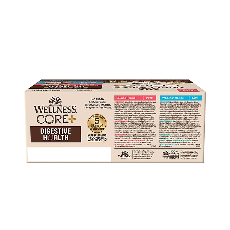 PetSmart Wellness CORE Grain Free Digestive Health Wet Cat Food Variety Pack with Salmon & Whitefish