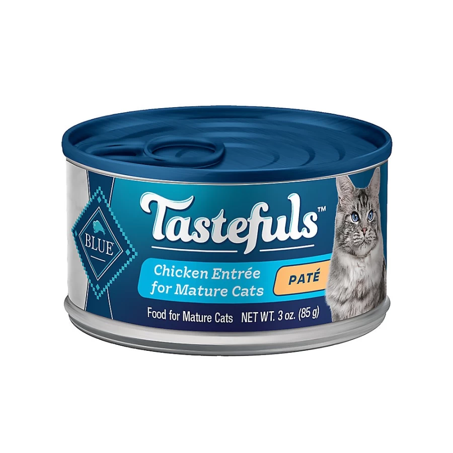 PetSmart Blue Buffalo Tastefuls Senior Wet Cat Food Pate - Natural Chicken Recipe for Older Cats
