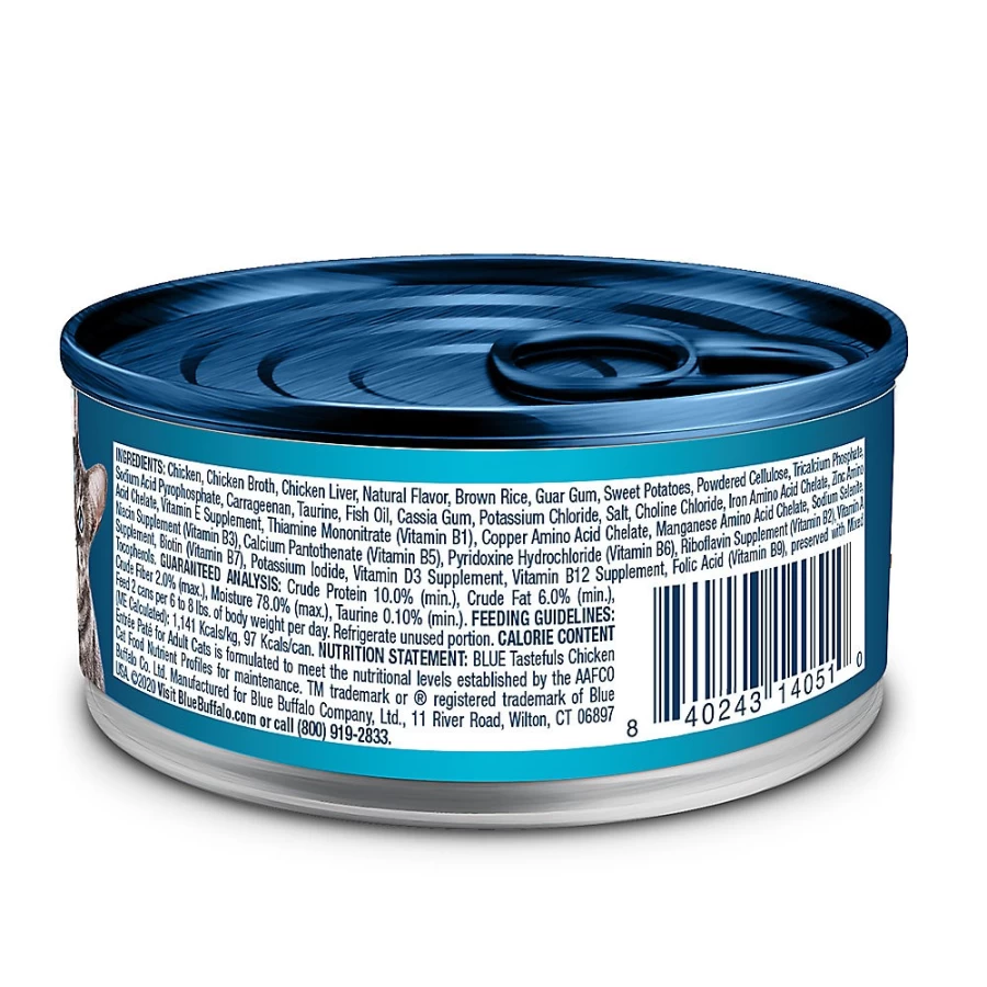 PetSmart Blue Buffalo Tastefuls Kitten Wet Cat Food Pate - Natural Chicken Recipe for Healthy Growth
