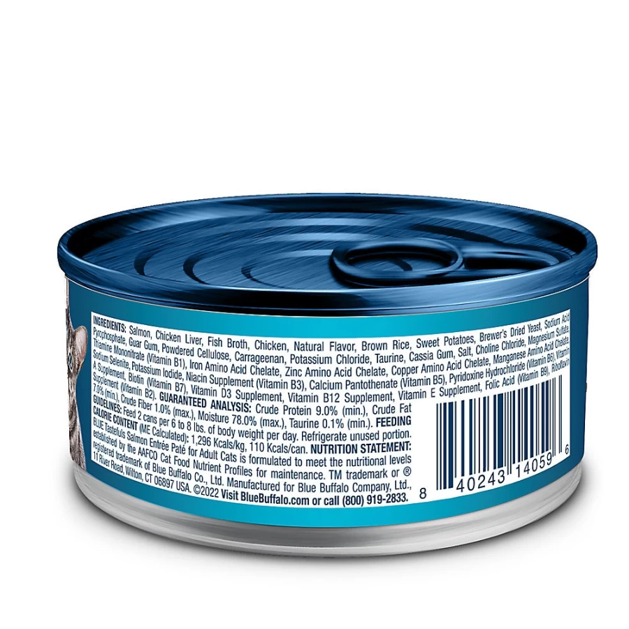 PetSmart Blue Buffalo Tastefuls Natural Salmon Pate Wet Cat Food for Healthy Nutrition
