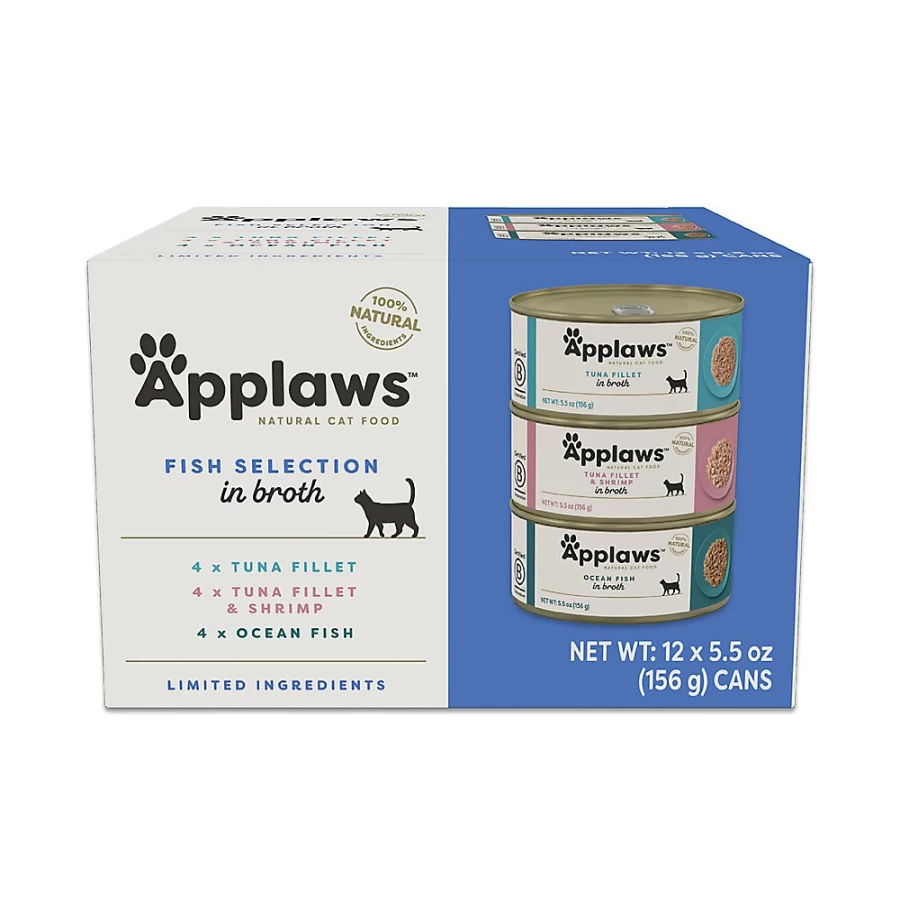 PetSmart Applaws Natural Wet Cat Food Multipack - 12 Cans, Grain-Free, Premium Quality