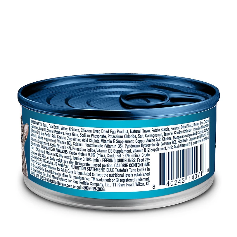 PetSmart Blue Buffalo Tastefuls Natural Tuna Wet Cat Food Tender Morsels for Cats