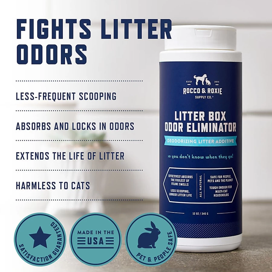 PetSmart RoccoRoxie Cat Litter Box Odor Eliminator & Deodorizer – Fresh Scent, Long-Lasting