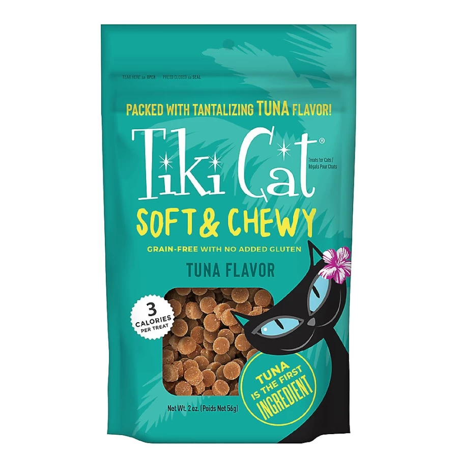 PetSmart Tiki Cat Grain-Free Soft & Chewy Cat Treats - No Gluten, Healthy Snacks for Cats
