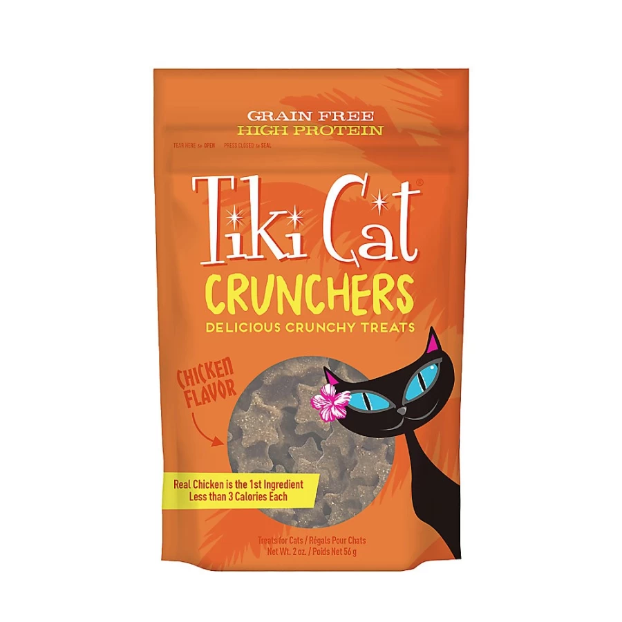 PetSmart Tiki Cat Crunchers Grain-Free High Protein Cat Treats for Healthy Snacking