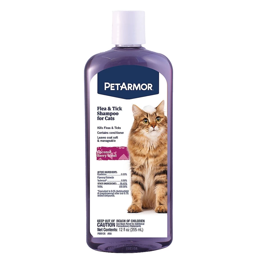 PetSmart Coconut Berry Scented Flea & Tick Cat Shampoo - 12 oz for Pest Protection