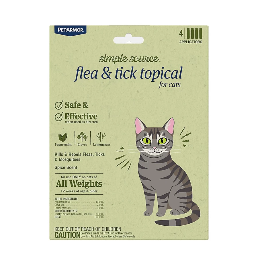 PetSmart PetArmor Flea & Tick Prevention Topical Treatment for Cats, 4-Pack