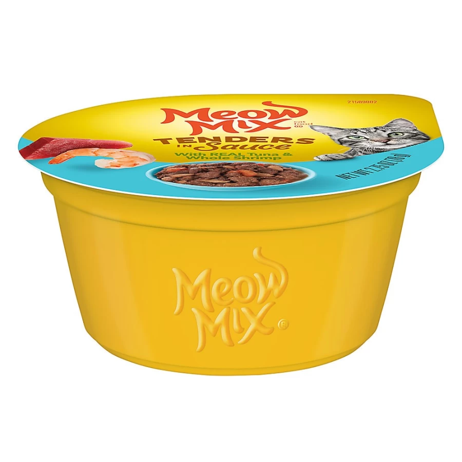 PetSmart Meow Mix Tender Favorites Wet Cat Food for All Ages - Tuna & Shrimp Flavor Pate